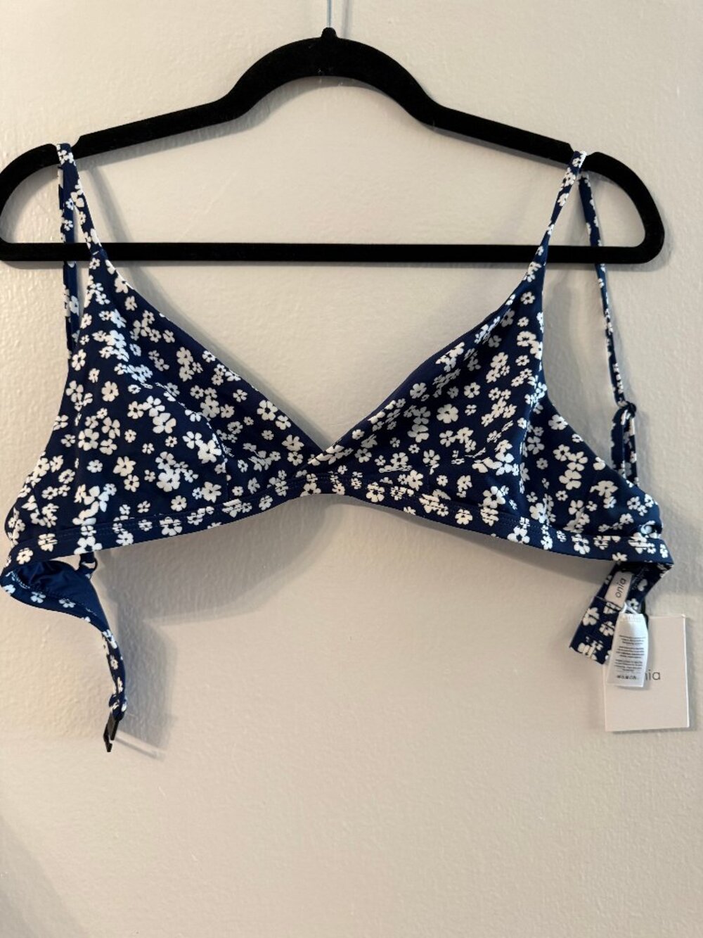 Onia floral navy bikini Malin top M medium Hannah bottom L large bathing suit